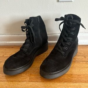 Vince Suede Black Combat Boot